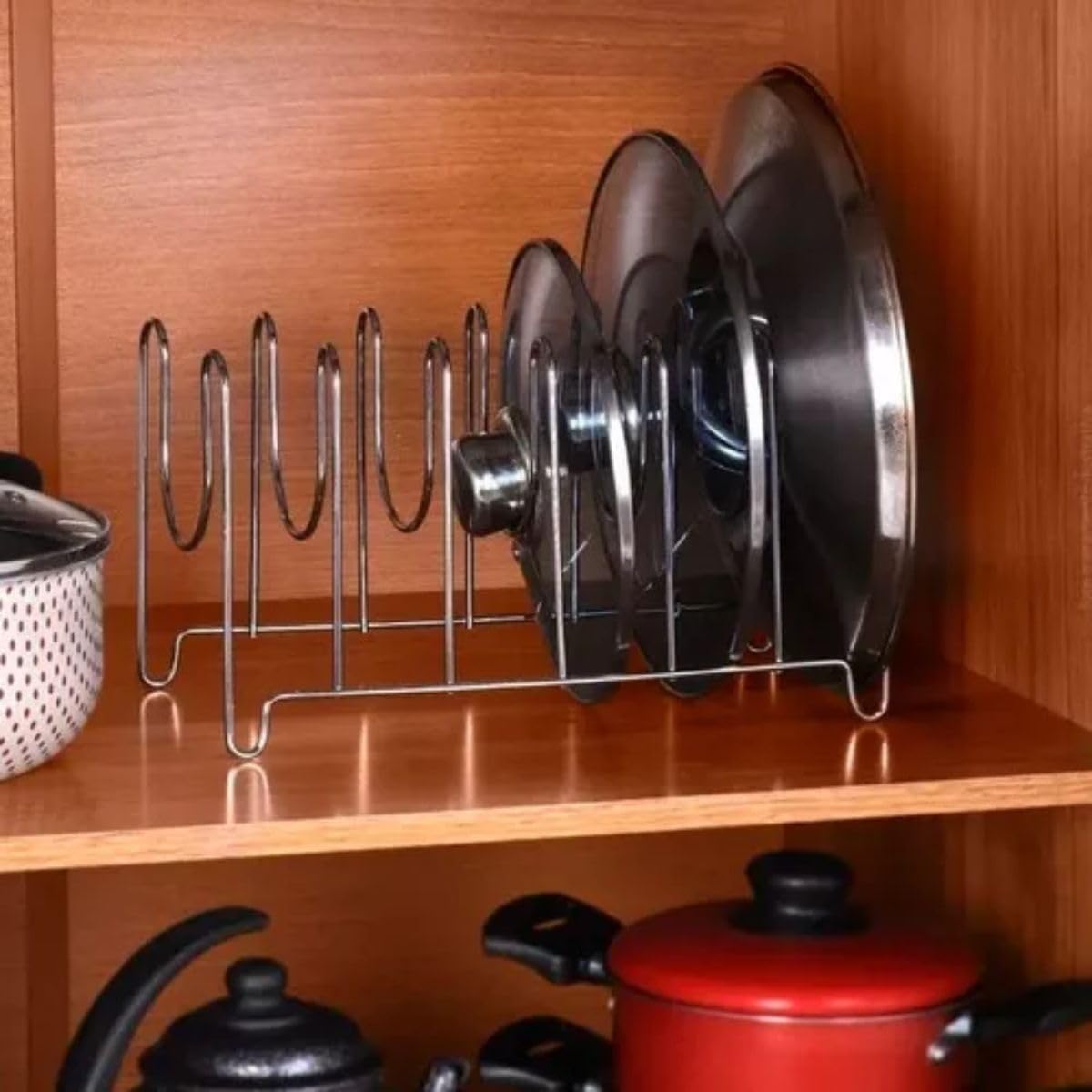 Organizador vertical para tampas de panela