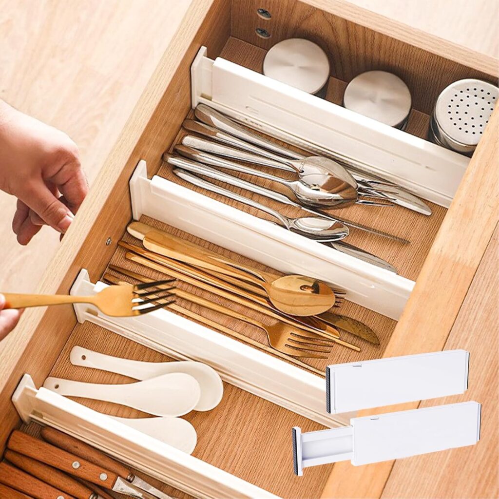 Divisórias ajustáveis para gavetas